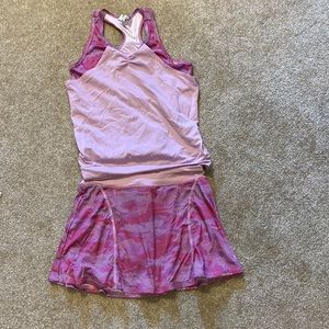 Tennis skirt and shirt